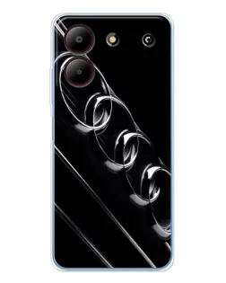 Чехол для ZTE Blade A54 с картинкой «Audi — абстрактные кольца»