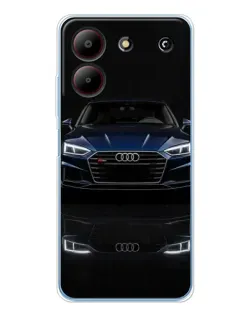 Чехол для ZTE Blade A54 с картинкой «Audi — ночное отражение»