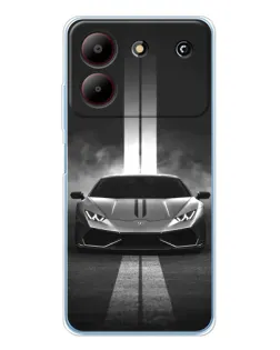 Чехол для ZTE Blade A54 с картинкой «Lamborghini симметрия дорог»