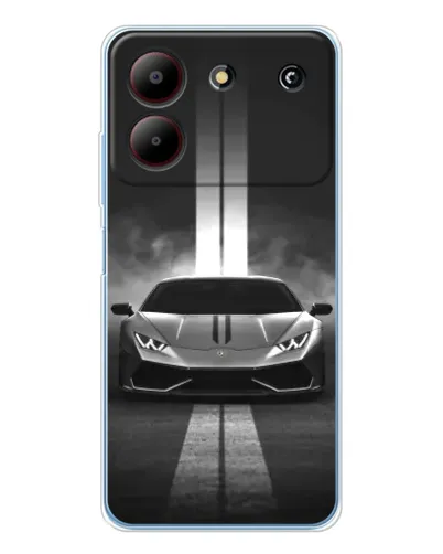 Чехол для ZTE Blade A54 с картинкой «Lamborghini симметрия дорог»