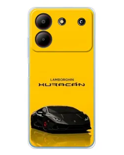 Чехол для ZTE Blade A54 с картинкой «Lamborghini Huracan черный»