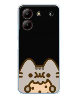 Чохол для ZTE Blade A54 з картинкою «Пушин на чорному»