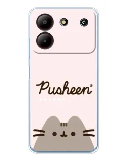 Чохол для ZTE Blade A54 з картинкою «Pusheen логотип»