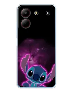 Чехол для ZTE Blade A54 с картинкой «Неоновый Stitch»