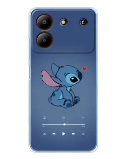 Чехол для ZTE Blade A54 с картинкой «Музыкальный Stitch»