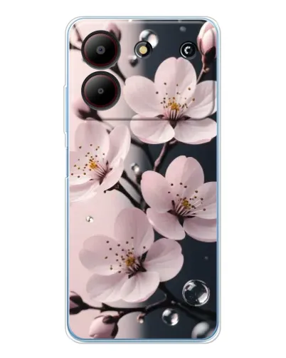 Чехол для ZTE Blade A54 с картинкой «Нежная сакура и капли» Чехол для ZTE Blade A54 с картинкой «Нежная сакура и капли»