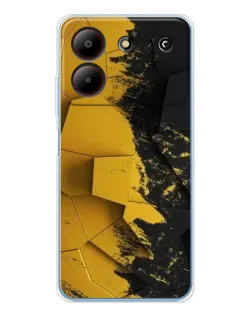 Чехол для ZTE Blade A54 с картинкой «Золотые осколки геометрии»