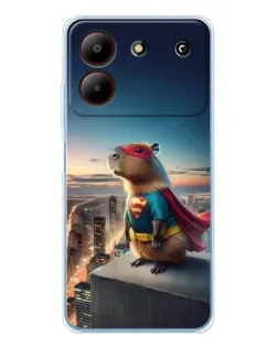 Чохол для ZTE Blade A54 з картинкою «Капі-мен супергерой»