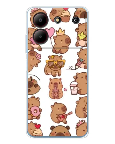 Чехол для ZTE Blade A54 с картинкой «Стикерпак с капибарами» Чехол для ZTE Blade A54 с картинкой «Стикерпак с капибарами»
