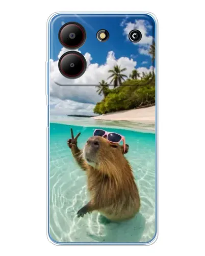 Чехол для ZTE Blade A54 с картинкой «Капибара на море» Чехол для ZTE Blade A54 с картинкой «Капибара на море»