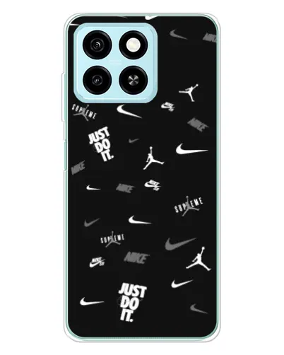 Чехол для ZTE Blade A55 с картинкой «Nike Black Pattern» Чехол для ZTE Blade A55 с картинкой «Nike Black Pattern»