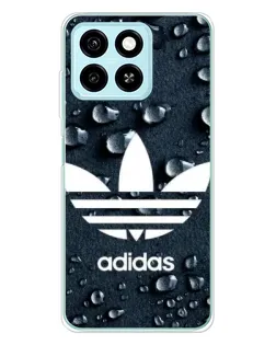 Чехол для ZTE Blade A55 с картинкой «Adidas Trefoil Blue»