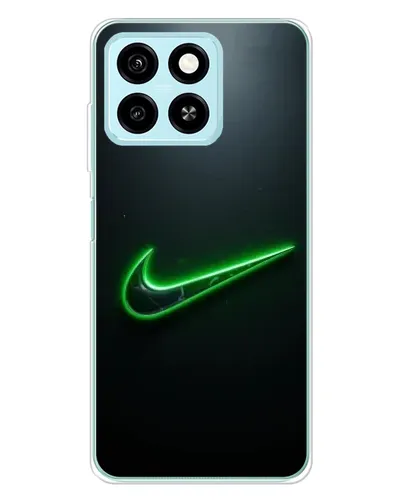 Чехол для ZTE Blade A55 с картинкой «Неоновый контур Nike»