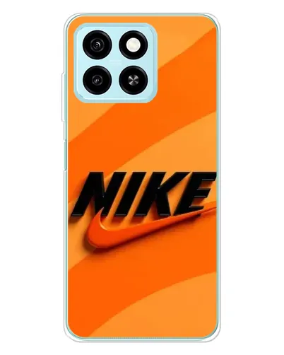 Чехол для ZTE Blade A55 с картинкой «Оранжевый драйв Nike»