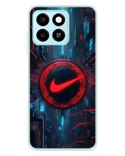 Чехол для ZTE Blade A55 с картинкой «Техногенный стиль Nike»