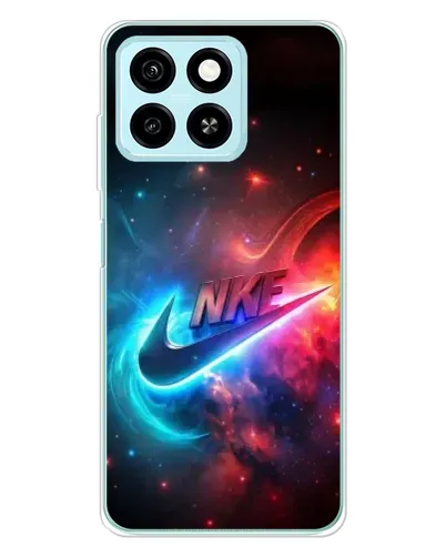 Чехол для ZTE Blade A55 с картинкой «Огненный логотип Nike»