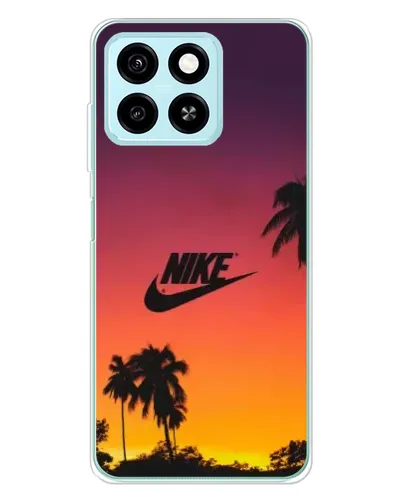 Чехол для ZTE Blade A55 с картинкой «Nike на закате солнца»