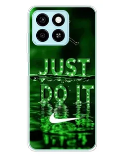 Чехол для ZTE Blade A55 с картинкой «Зеленый неоновый Nike»
