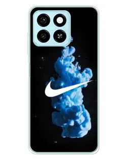 Чехол для ZTE Blade A55 с картинкой «Nike и синий дым»