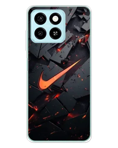 Чехол для ZTE Blade A55 с картинкой «Nike — эффект разломов»