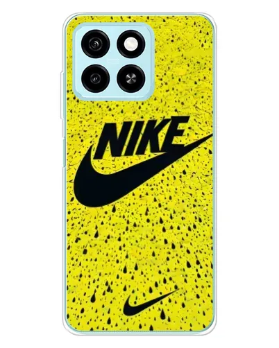 Чехол для ZTE Blade A55 с картинкой «Желтый текстурный Nike»