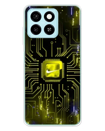 Чехол для ZTE Blade A55 с картинкой «Nike — золотая искра»