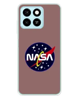 Чехол для ZTE Blade A55 с картинкой «NASA — ретро космос» Чехол для ZTE Blade A55 с картинкой «NASA — ретро космос»