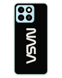 Чехол для ZTE Blade A55 с картинкой «NASA — вертикальный логотип» Чехол для ZTE Blade A55 с картинкой «NASA — вертикальный логотип»