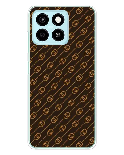 Чехол для ZTE Blade A55 с картинкой «Gucci — золотые диагонали»