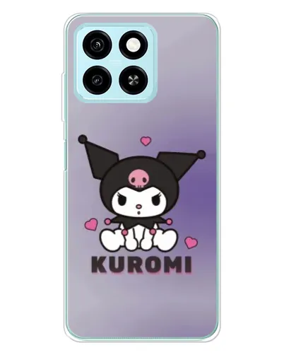 Чехол для ZTE Blade A55 с картинкой «Kuromi — фиолетовый арт»