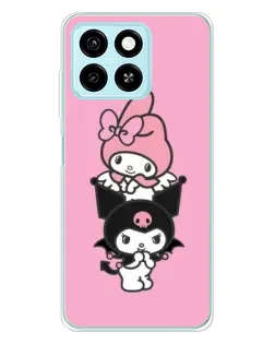 Чехол для ZTE Blade A55 с картинкой «My Melody и Kuromi» Чехол для ZTE Blade A55 с картинкой «My Melody и Kuromi»
