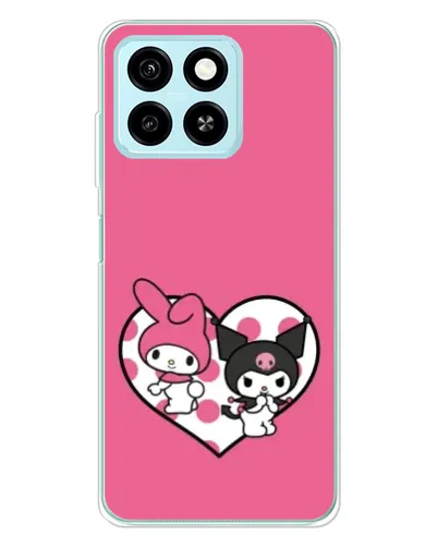 Чехол для ZTE Blade A55 с картинкой «Kuromi и My Melody»
