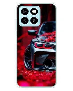 Чехол для ZTE Blade A55 с картинкой «Спортивная BMW и цветы» Чехол для ZTE Blade A55 с картинкой «Спортивная BMW и цветы»