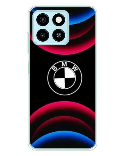 Чехол для ZTE Blade A55 с картинкой «Логотип BMW и неоновые дуги» Чехол для ZTE Blade A55 с картинкой «Логотип BMW и неоновые дуги»