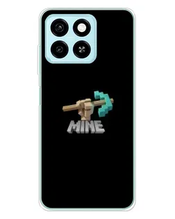 Чехол для ZTE Blade A55 с картинкой «Алмазная кирка»