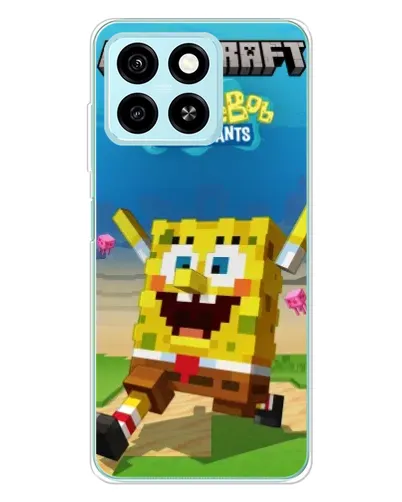 Чехол для ZTE Blade A55 с картинкой «Губка Боб Minecraft» Чехол для ZTE Blade A55 с картинкой «Губка Боб Minecraft»