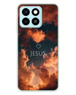Чехол для ZTE Blade A55 с картинкой «Сияние Имени Jesus»
