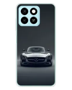 Чехол для ZTE Blade A55 с картинкой «Mercedes на черном»