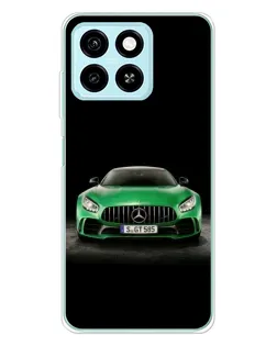 Чехол для ZTE Blade A55 с картинкой «Mercedes — неоновый лого»