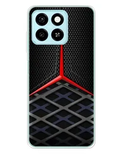 Чехол для ZTE Blade A55 с картинкой «Mercedes Carbon Grid»