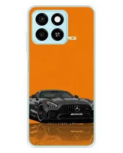 Чехол для ZTE Blade A55 с картинкой «Оранжевый Mercedes AMG»