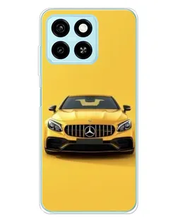 Чехол для ZTE Blade A55 с картинкой «Желтый Mercedes GT»