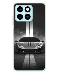 Чехол для ZTE Blade A55 с картинкой «Lamborghini симметрия дорог»