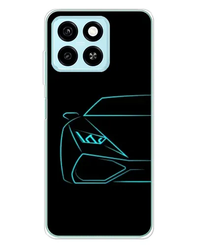 Чехол для ZTE Blade A55 с картинкой «Голубой силуэт Lamborghini» Чехол для ZTE Blade A55 с картинкой «Голубой силуэт Lamborghini»
