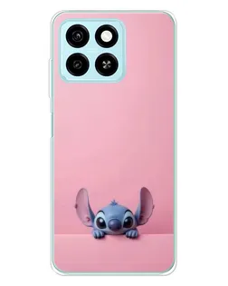 Чехол для ZTE Blade A55 с картинкой «Stitch выглядывает»