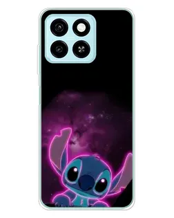 Чехол для ZTE Blade A55 с картинкой «Неоновый Stitch»