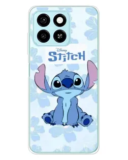 Чехол для ZTE Blade A55 с картинкой «Stitch среди цветов»