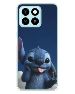 Чехол для ZTE Blade A55 с картинкой «Стич в облаках»