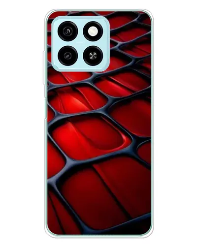 Чехол для ZTE Blade A55 с картинкой «Красная глянцевая сетка» Чехол для ZTE Blade A55 с картинкой «Красная глянцевая сетка»