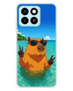 Чехол для ZTE Blade A55 с картинкой «Морская капибара» Чехол для ZTE Blade A55 с картинкой «Морская капибара»